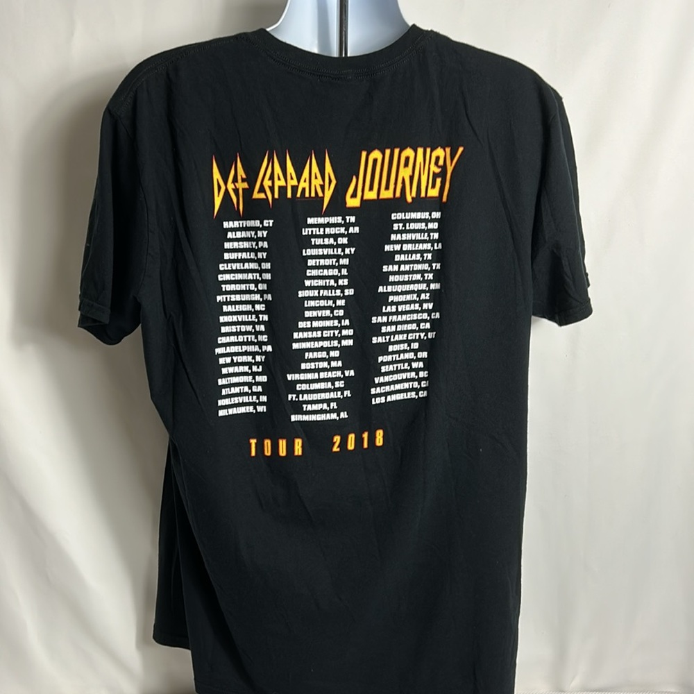 Def Leopard Journey 2018 Black Short Sleeve T-shirt Mens Size XL Concert Shirt - Picture 4 of 4
